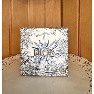 Dior Square Holiday Toile Empty Box Blue White Design Elegant Keepsake Gift Box